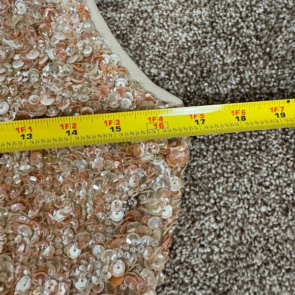 Mac Duggal NWT Size 6 Nude High Neck Embellished Belt Dress Wedding 10509 $298 - Picture 16 of 16